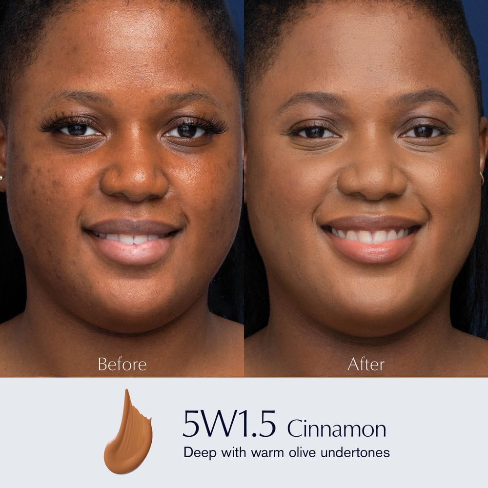 Estée Lauder Double Wear Stay-in-Place 24-Hour Long-Wear Matte Foundation Makeup, 1 Fl Oz, 5W1.5 Cinnamon