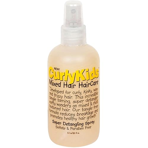 CurlyKids Super Hair Detangler Spray for Curly Hair - Effortless Knot Removal, Frizz-Free Curls & Smooth Styling - Haircare for Curly, Kinky, Coily
