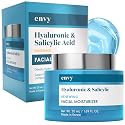 Envy Hyaluronic & Salicylic Acid Face Moisturizer Cream - Hydrating, Acne Scar Reduction & Anti-Aging Day Cream - Dermatologist Tested, Clean Beauty