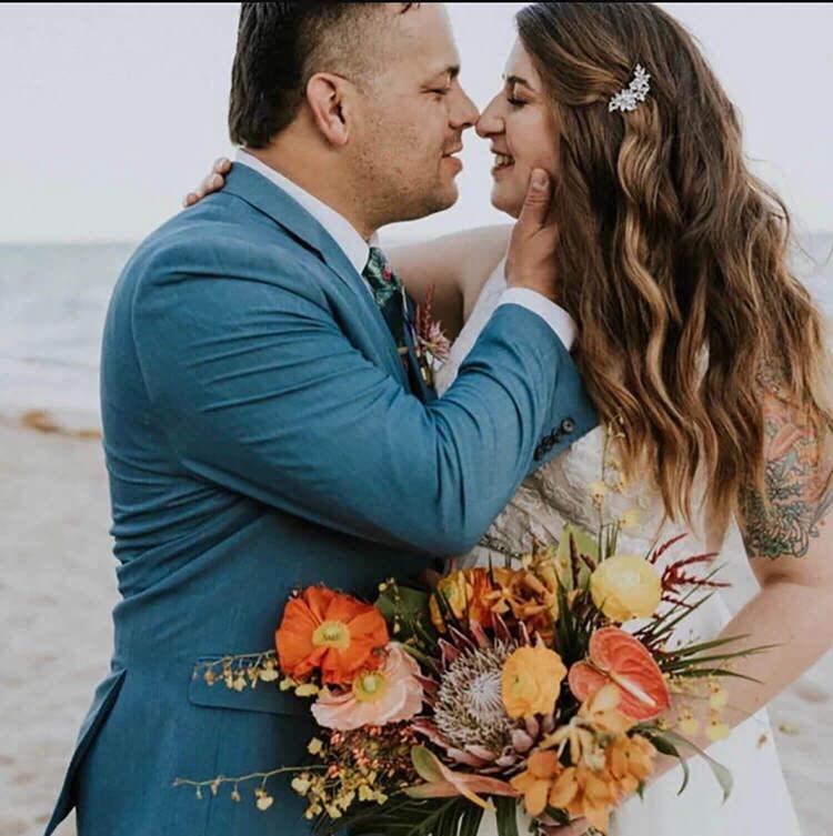 Goledwedy Crystal Flower Bridal Hair Clips(2 packs)Rhinestone Wedding Hair Clips For Brides