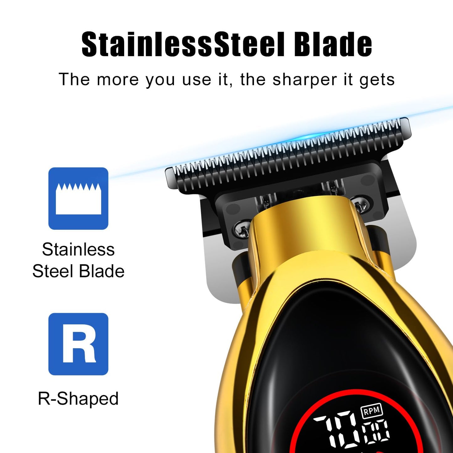 QDKVTNDJZ Professional Hair Clippers Beard Trimmer for Men - Powerful Motor Stainless Steel Blades, Cordless Multifunctional Set for Fade Designs Beauty and Personal Care QDKVTNDJZ
