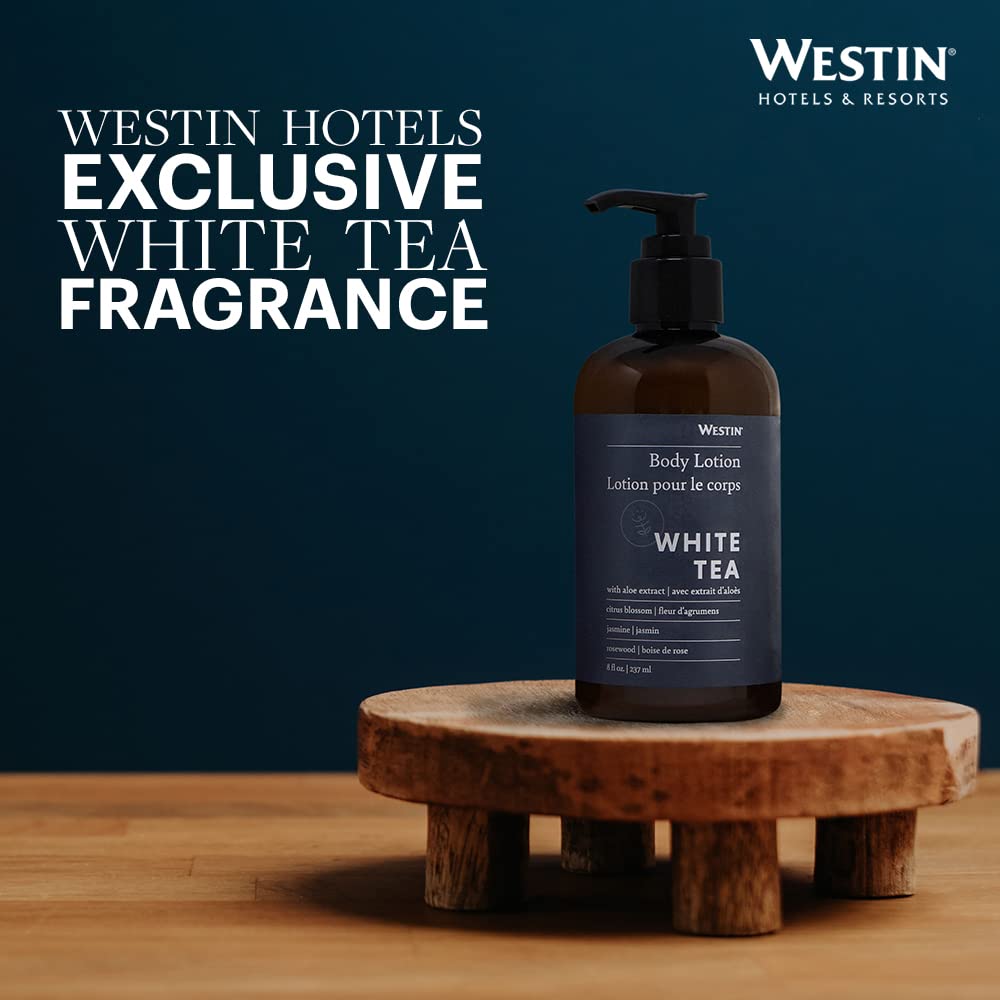 Westin White Tea Aloe Body Lotion | Hotel Spa Cream | Daily Hydration | Hand Lotion Pump | 8 oz Signature Scent Skin Moisturizer