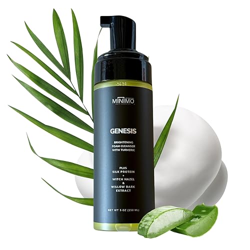 Minimo Bath & Body Genesis Sulfate-Free Turmeric Facial Cleanser | Turmeric Foaming Cleanser For Sensitive Skin | Facial Wash For Women & Men, Oily