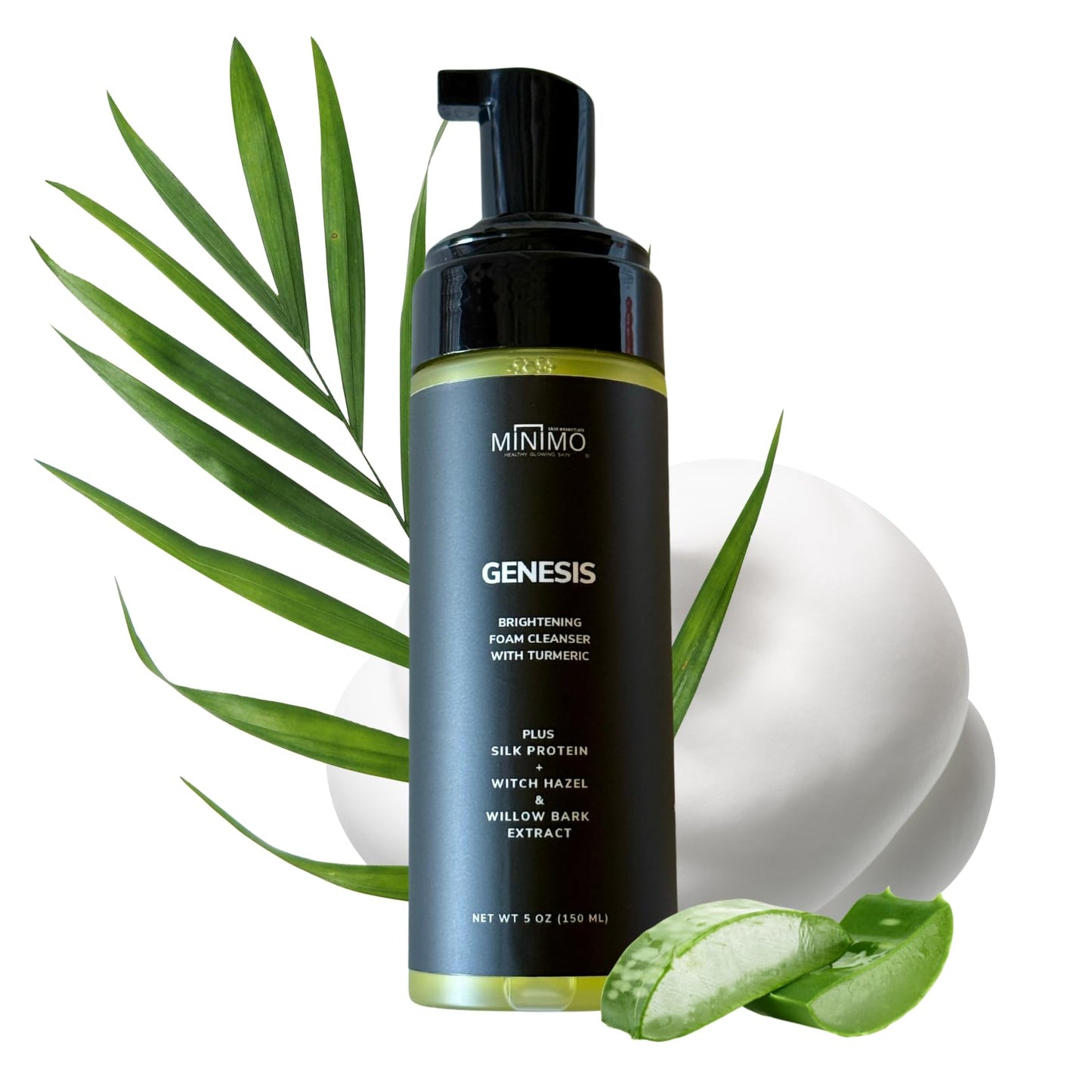 Minimo Bath & Body Genesis Sulfate-Free Turmeric Facial Cleanser | Turmeric Foaming Cleanser For Sensitive Skin | Facial Wash For Women & Men, Oily