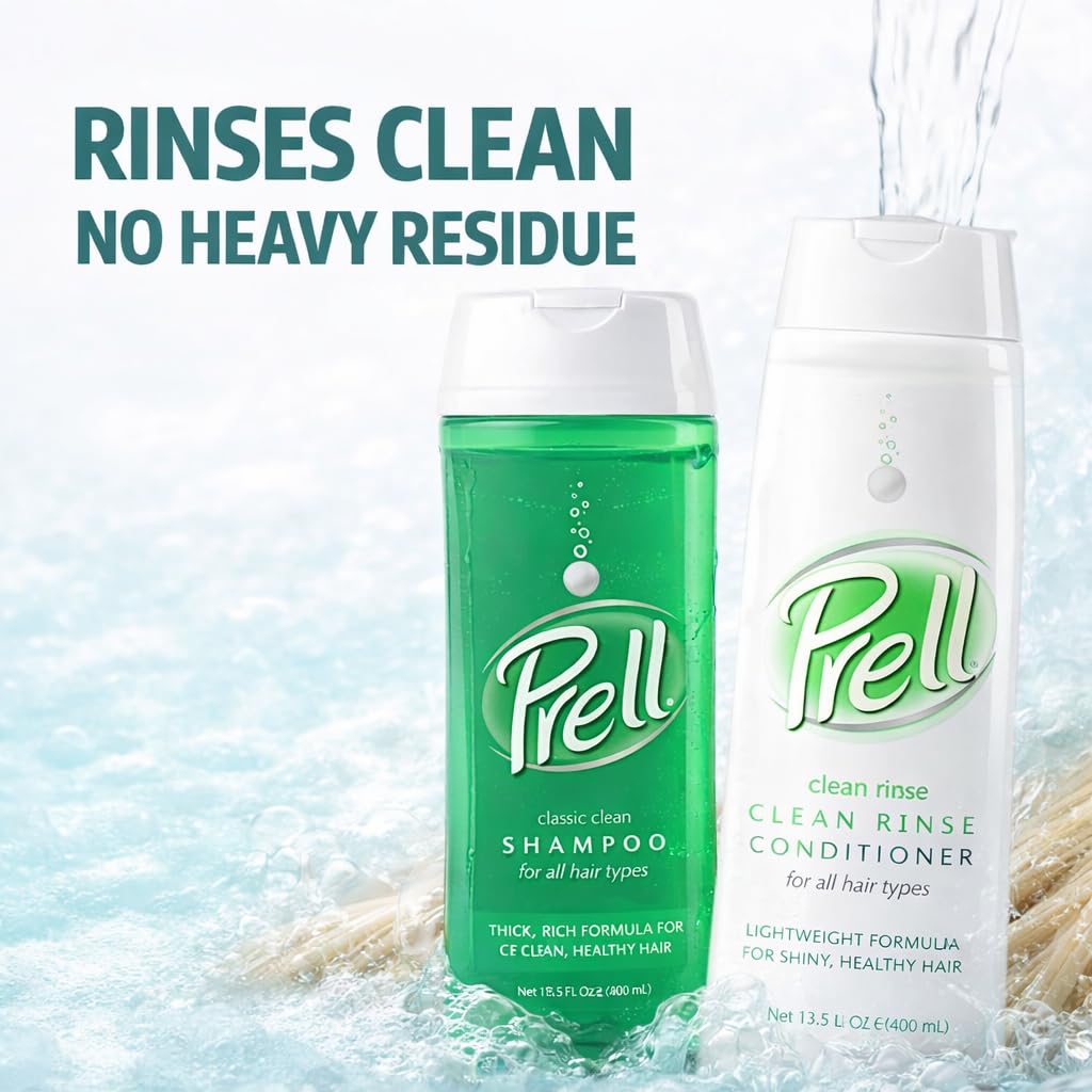 Prell 2-in-1 Shampoo & Conditioner - Classic Clean Deep Cleansing & Lightweight Conditioning for Shiny Healthy Hair | 13.5 oz