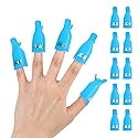 10Pcs Plastic Acrylic Nail Art Soak Off Cap Clip UV Gel Polish Remover Wrap Tool Gel Nail Polish Remover Clips for Fingernail Removal Soak Off Clips