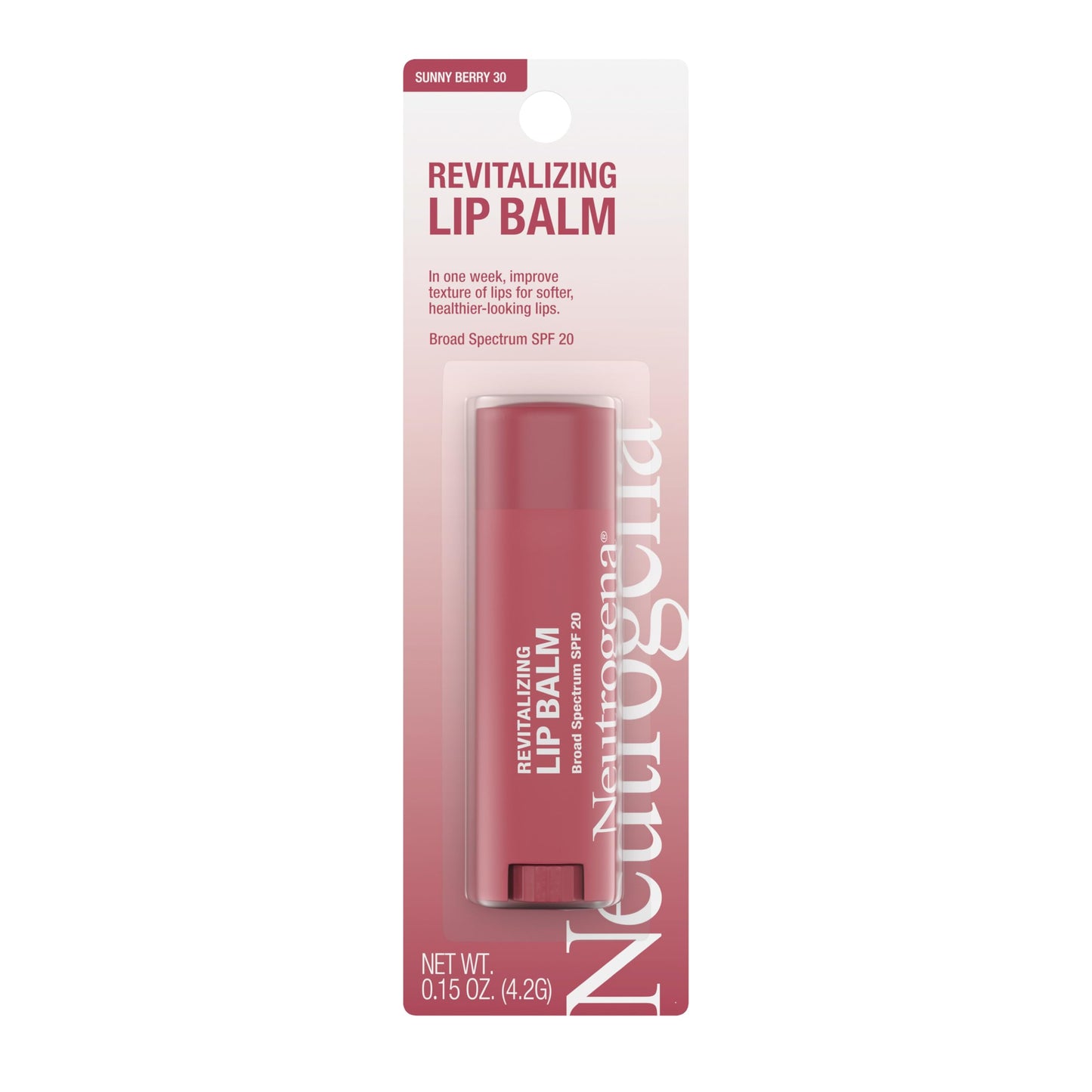 Neutrogena Revitalizing Tinted Lip Balm Broad Spectrum SPF 20 Sunscreen, Moisturizing Lip Balm with a Sheer Tint for Softer, Smoother