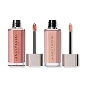 Anastasia Beverly Hills Mini Lip Velvet Duo - Travel-Size Luxury Lip Set, High-Pigment Blurred-Effect Matte Lip Colors with Velvet Finish - Softy + Peachy Nude