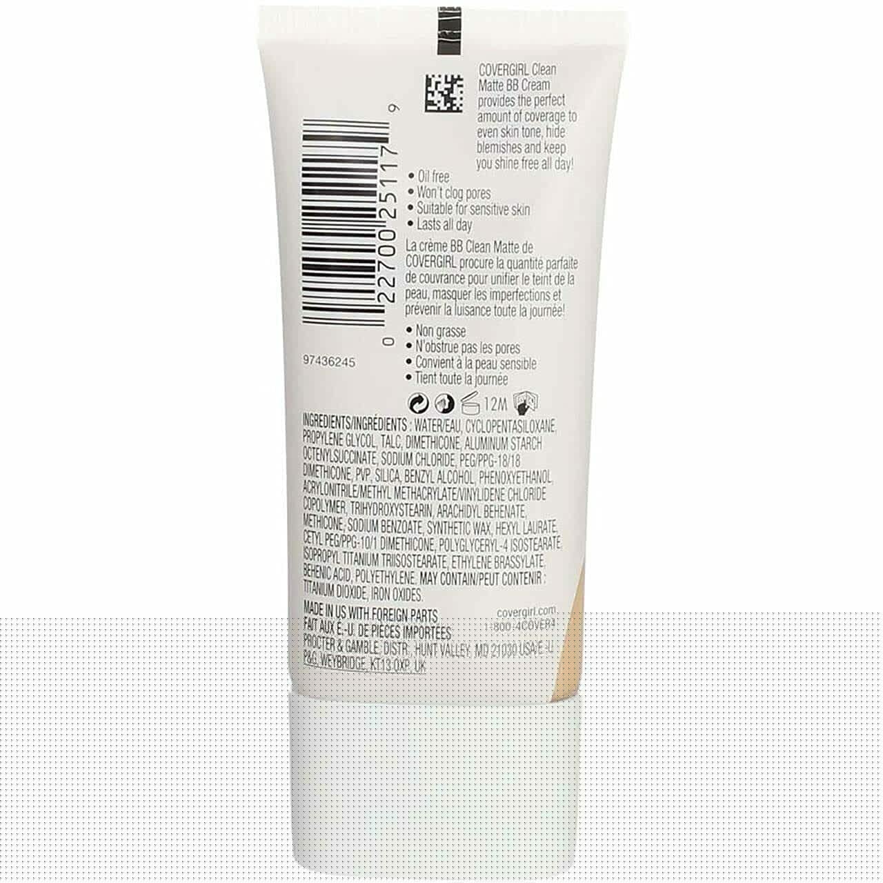 COVERGIRL Oil-Free Matte Cream Foundation, Fair, 1 oz