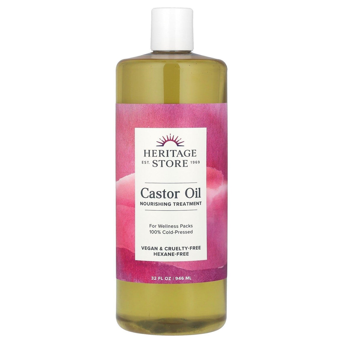 Heritage Store Castor Oil, 32 Ounce