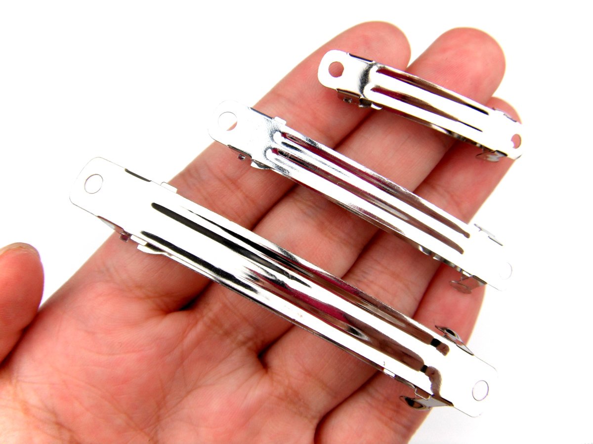 DIY Hair Clip Kit: 15pcs Assorted Size French Style Barrette Hair Clip 40mm 60mm 80mm