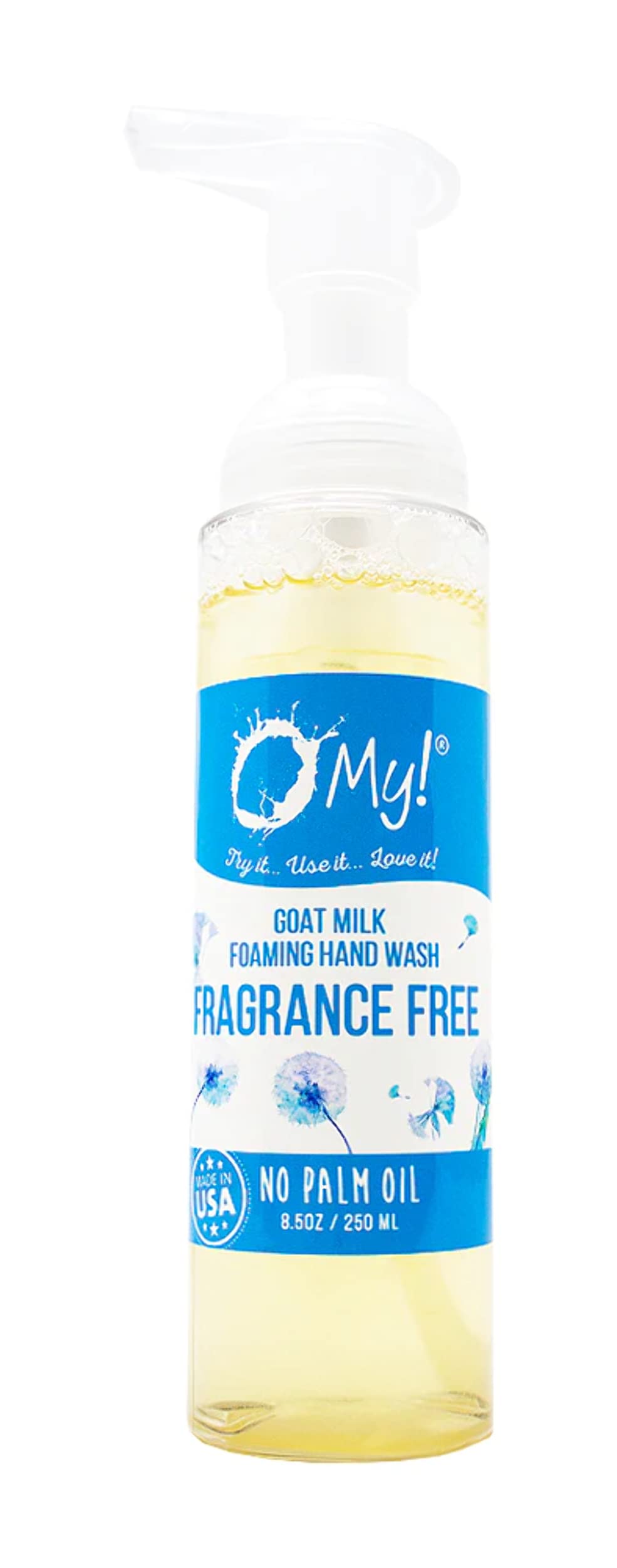 O My! Goat Milk Foaming Hand Wash | Rich, Creamy Foam | Made with Farm-Fresh Goat Milk | Free of Parabens & More | Handcrafted in USA