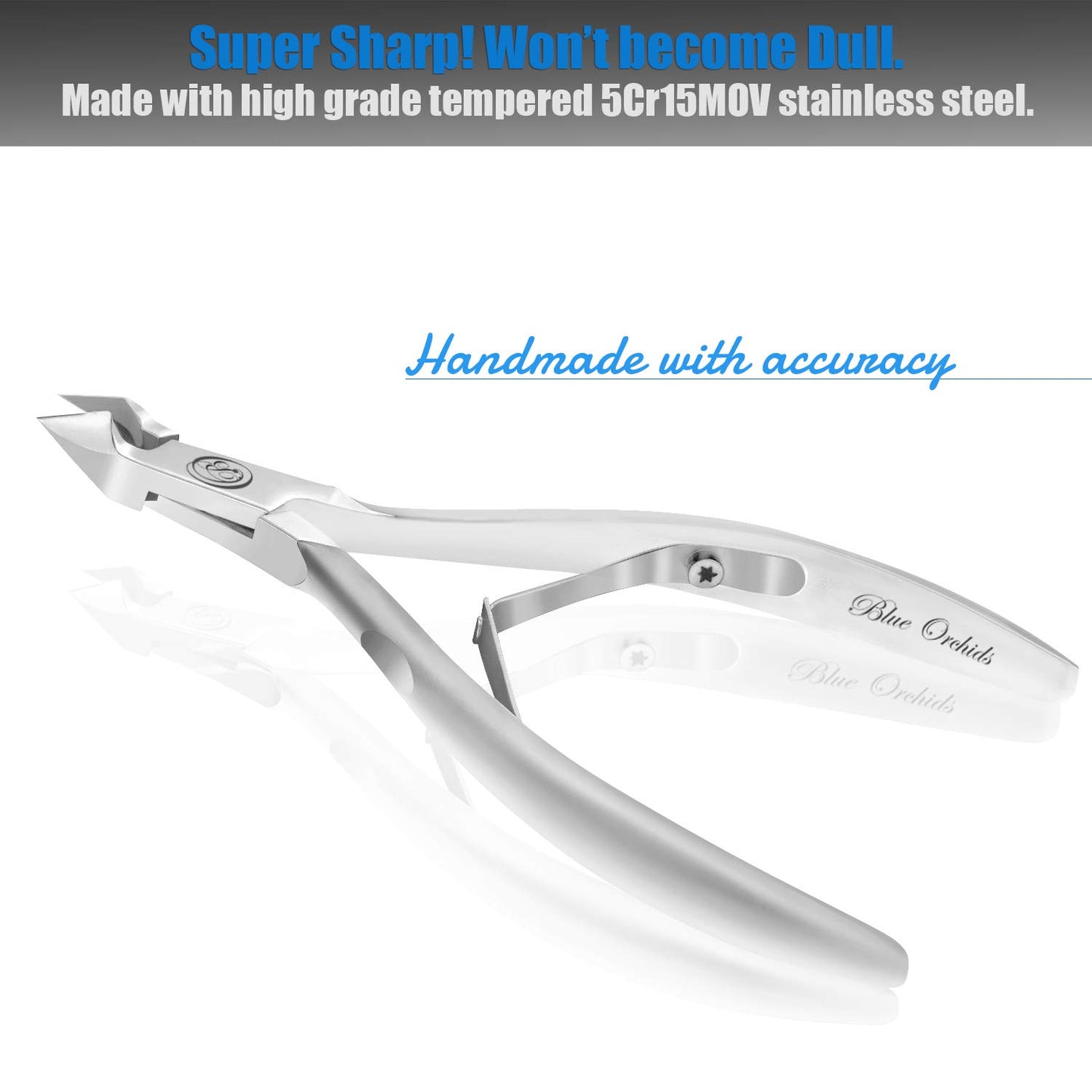 Cuticle Nipper with Cuticle Pusher-Professional Grade Stainless Steel Cuticle Remover & Cutter-Durable Manicure and Pedicure Tool-Beauty Tool Perfect