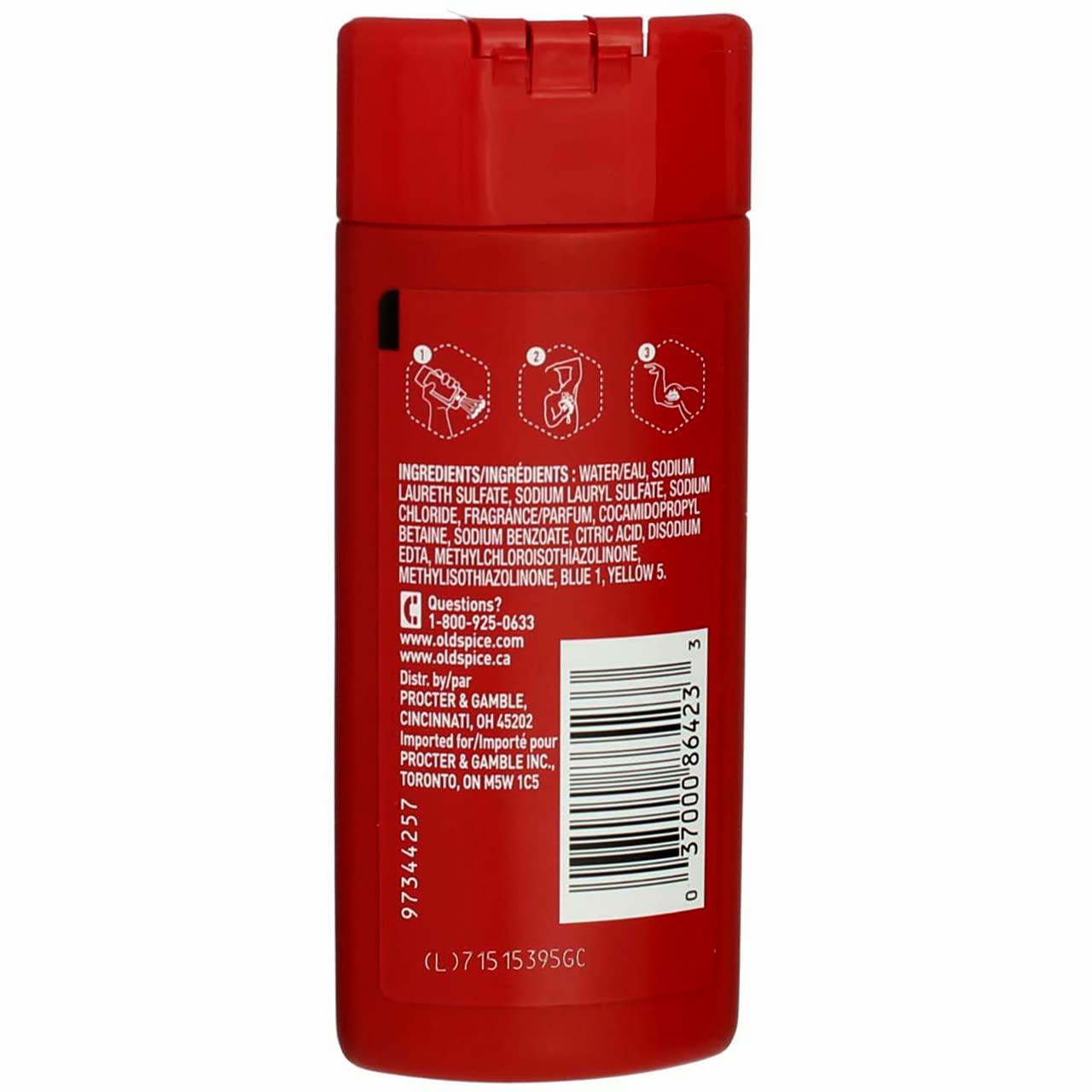 Proctor & Gamble Old Spice Red Zone Swagger Scent Mens Body Wash, 3 Fluid Ounce - 24 per case.