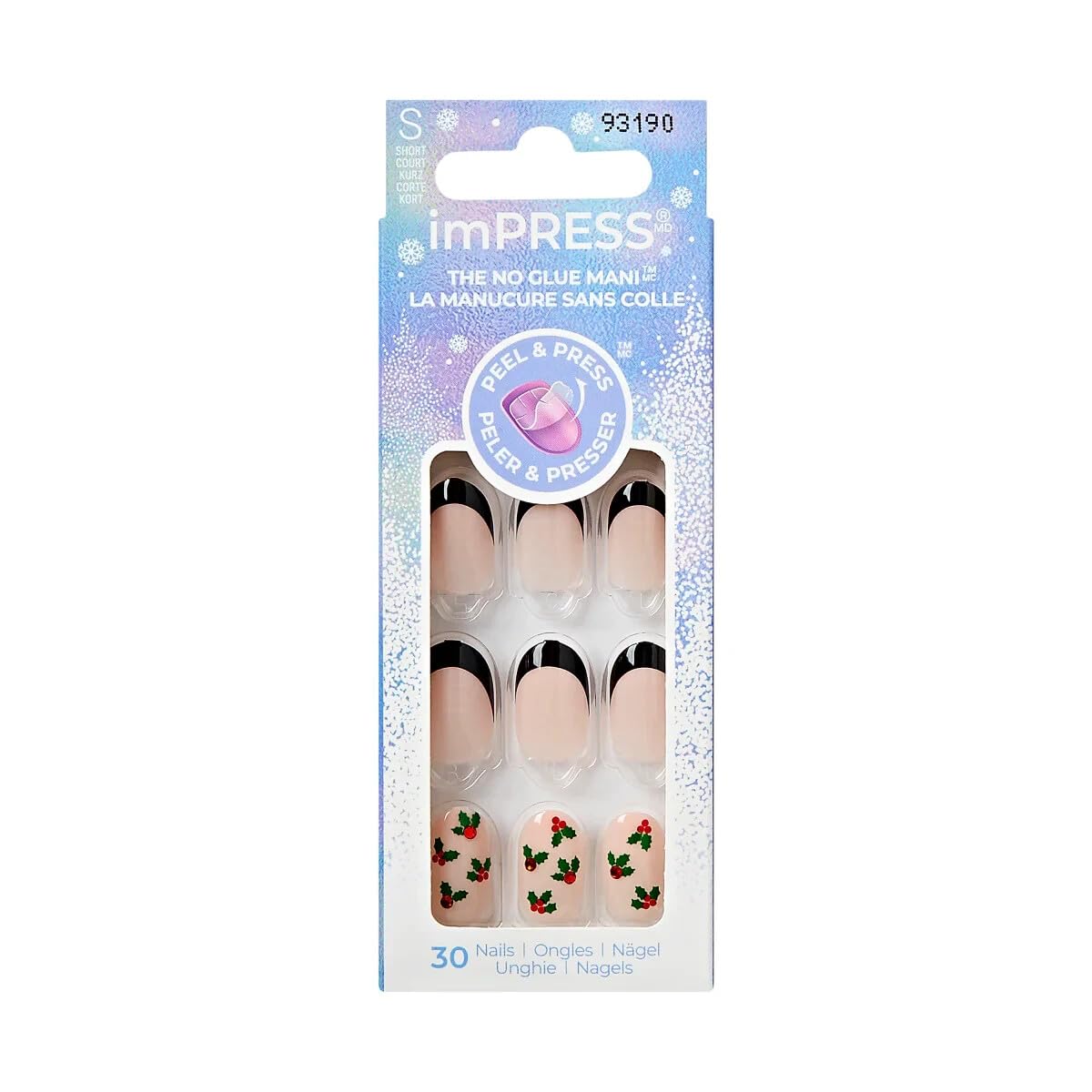 imPRESS Holiday Press On Nails - Soft Glowing Snow Beauty & Personal Care imPRESS
