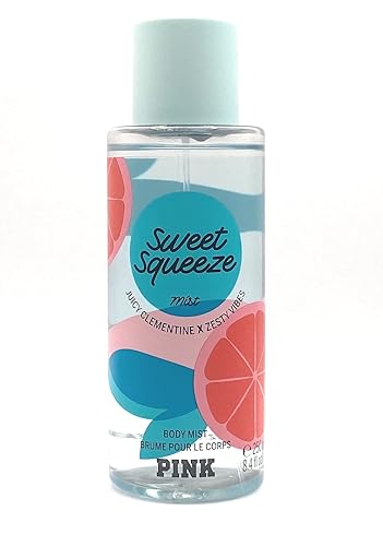 Victoria's Secret Pink Squeet Squeeze Scented Body Mist Juicy Clementine x Zesty Vibes 8.4 Ounce Spray