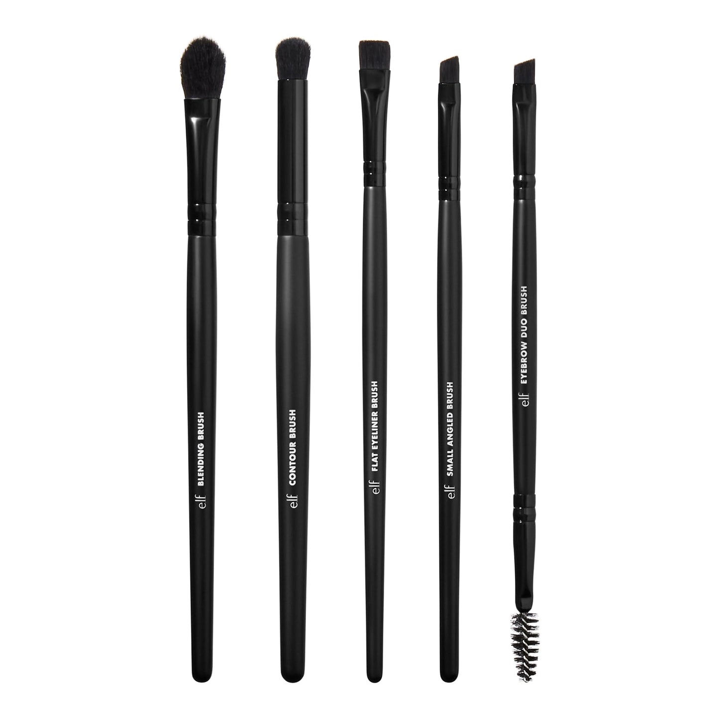 e.l.f. Ultimate Eyes 5 Piece Brush Collection, Makeup Brushes For Eyeliner, Eyeshadow, Brows & more, Vegan & Cruelty-Free