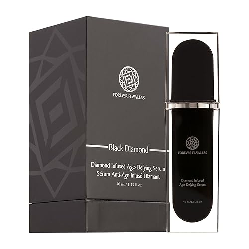 Forever Flawless Black Diamond Infused Age Defying Serum Designed for Anti Wrinkle, Anti Aging, Gentle Exfoliating for Women, Young Again Facial