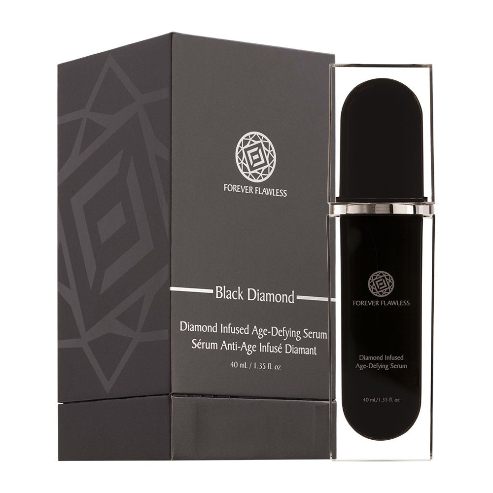 Forever Flawless Black Diamond Infused Age Defying Serum Designed for Anti Wrinkle, Anti Aging, Gentle Exfoliating for Women, Young Again Facial
