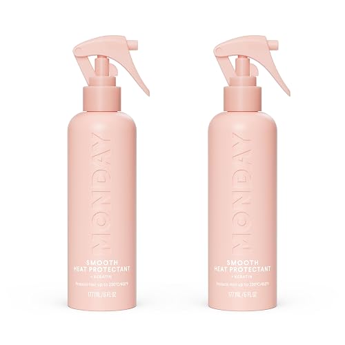 MONDAY HAIRCARE SMOOTH Heat Protectant with Keratin - 6 oz for a Smooth, Polished Finish(Pack of 2) Beauty & Personal Care MONDAY HAIRCARE
