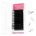 TDANCE Easy Fan Lash Extension Rapid Blooming Volume Eyelash Extensions C CC D DD J B L Curl 0.03-0.12mm Thickness Easy Fan Volume Lashes Self Fanning