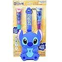 Disney Stitch Lip Gloss Set with Lanyard Keychain Bag, 4 Pieces, Cotton Candy and Watermelon