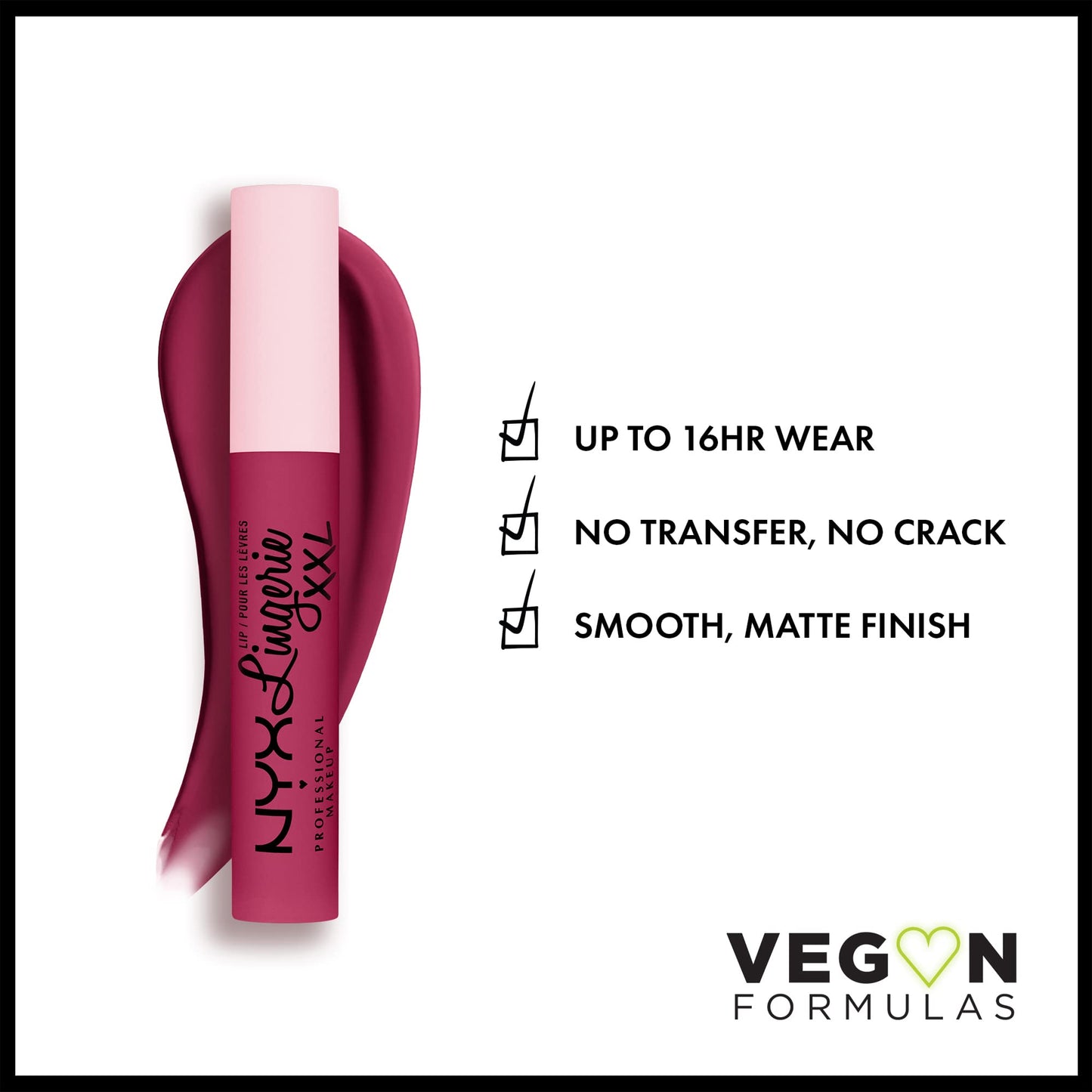 NYX PROFESSIONAL MAKEUP Lip Lingerie XXL Matte Liquid Lipstick - Stayin' Juicy (Deep Magenta)