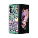 MightySkins Glossy Glitter Skin Compatible with Samsung Galaxy Z Fold 3 - Eyes and Teeth | Protective, Durable High-Gloss Glitter Finish | Easy to