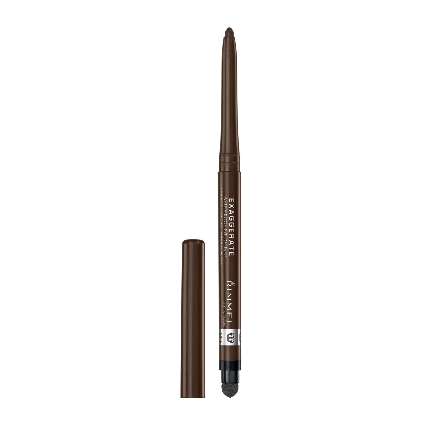 Rimmel London Exaggerate Waterproof Eye Definer Eyeliner, Highly Pigmented, Long-Wearing, Built-In Smudger, 212, Rich Brown, 0.01oz Beauty and Personal Care Rimmel Default Title