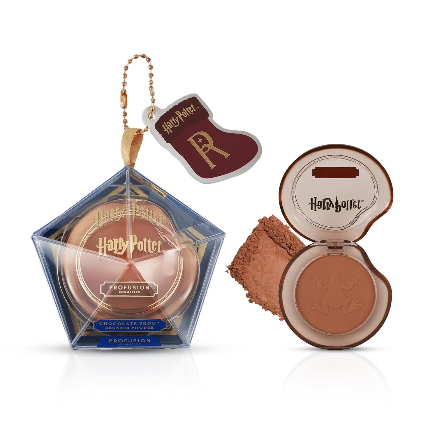 Profusion Cosmetics Harry Potter Holiday Chocolate Frog Bronzer Powder, Soft Matte Face Bronzer, Long-Lasting Natural Sun-Kissed Bronzing Finish