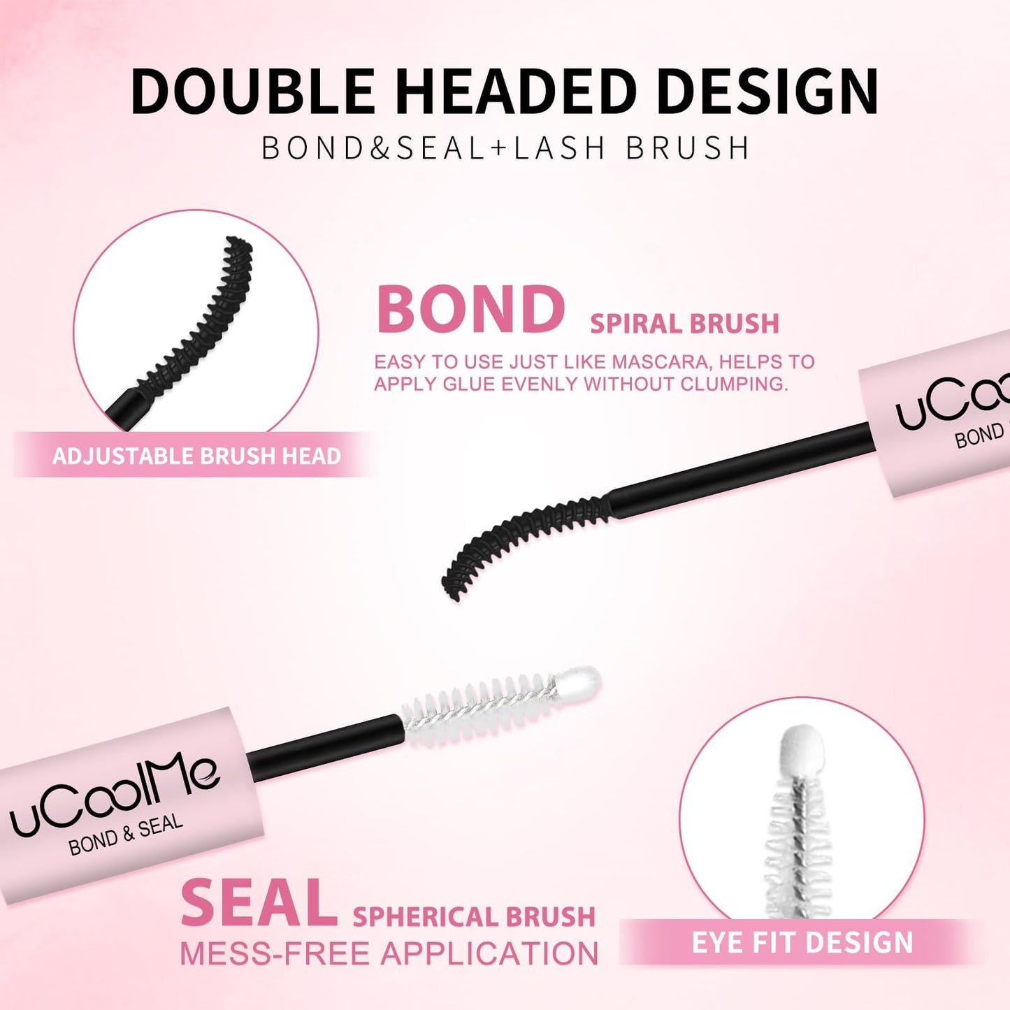 uCoolMe Lash Bond and Seal Waterproof for Lash Clusters 144Hours New Upgrade Leak-Proof Cap Upgraded Airtight Pipe Material Non-Irritating Lash Glue Beauty and Personal Care UCOOLME