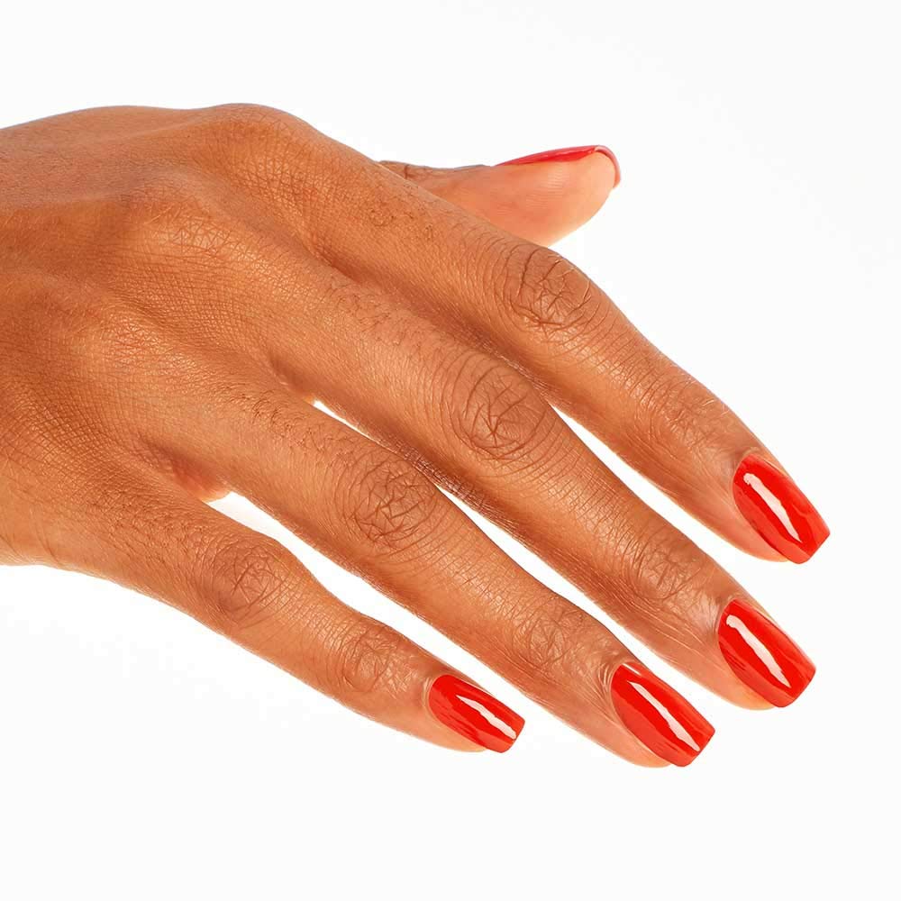 OPI Nail Lacquer A Red-vival City | Opaque Bright Red Crème Chip Resistant Nail Polish | Lisbon Collection