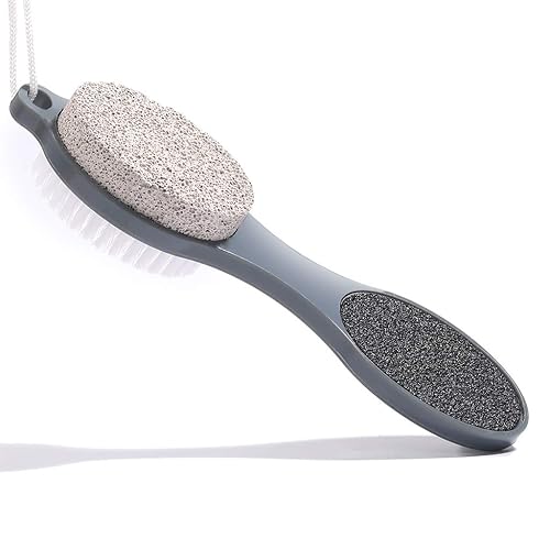 CAREHOOD Foot File Callus Remover - Multi Purpose 4 in 1 Feet Pedicure Tools with Foot Scrubber, Pumice Stone, Foot Rasp and Sand Paper for Home Foot