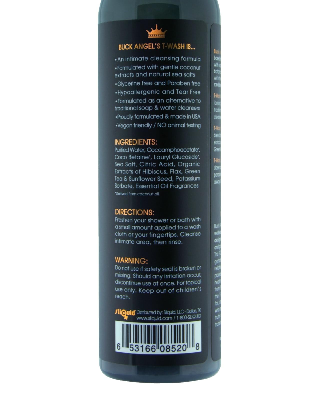 Sliquid Buck Angel T Wash 8.5oz Beauty & Personal Care Sliquid LLC