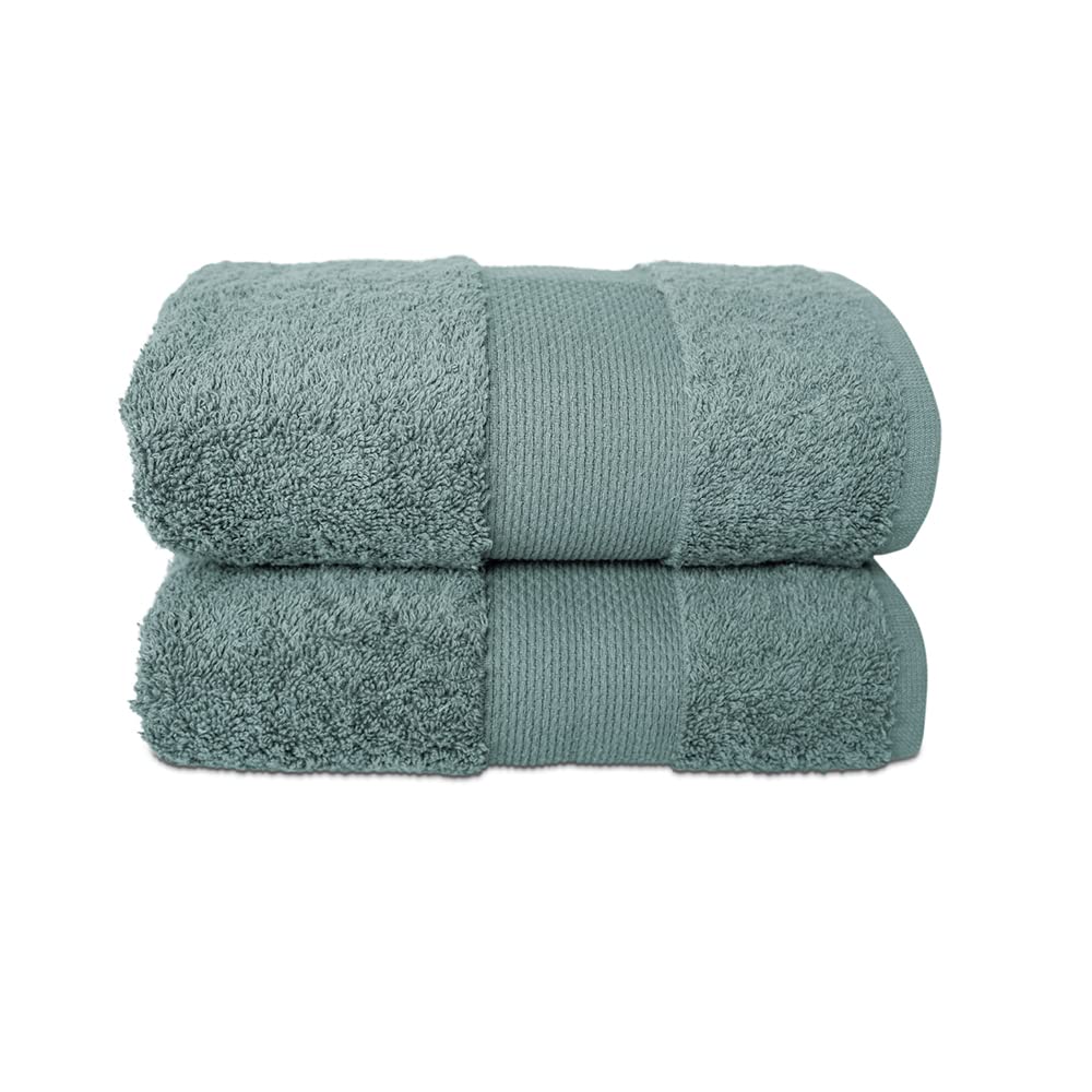 Hencely Luxury Hand Towel - Set of 2 (16x28 Inches) - Soft Turkish Cotton, Absorbent, Quick-Drying Face, Body, Kitchen, and Bathroom Towel (Hand…