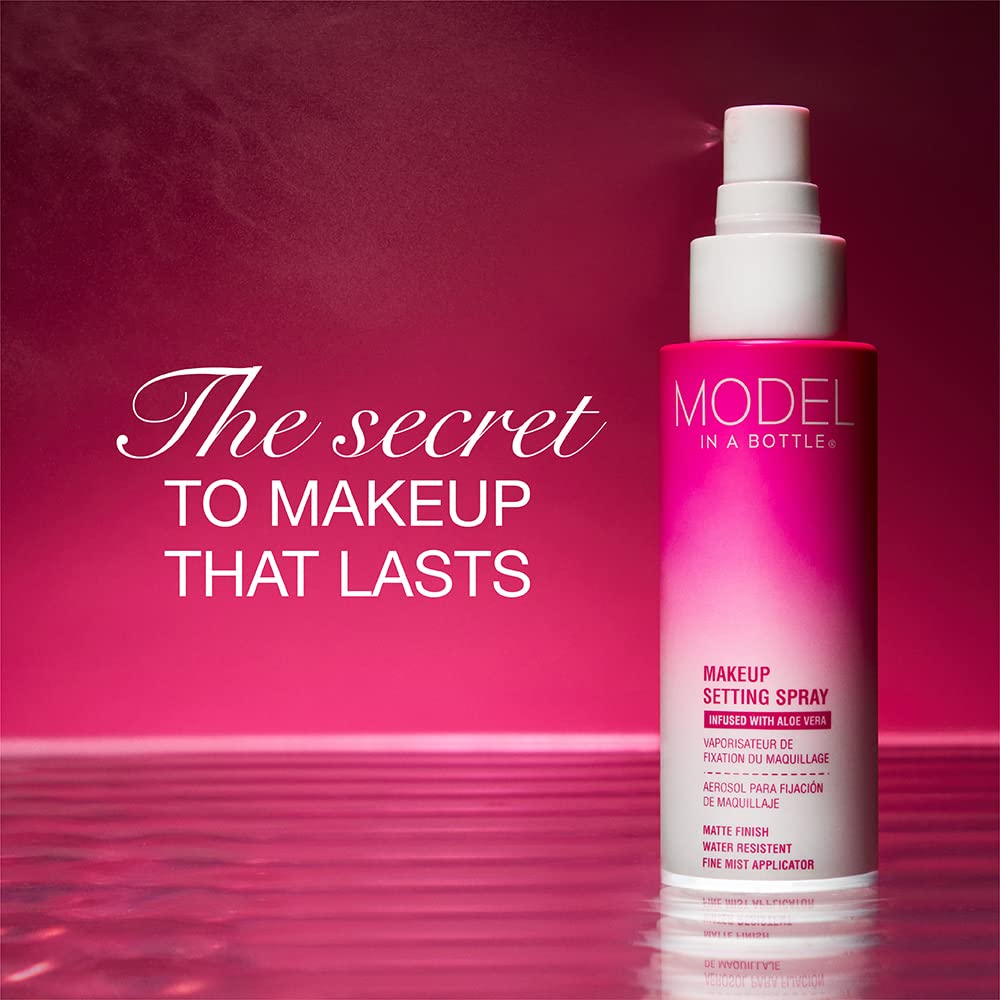 Model in a Bottle, Makeup Primer Original Setting Spray, Smooth, Matte Finish Finishing Spray, All Skin Types, 3.4 oz - 1 Pack