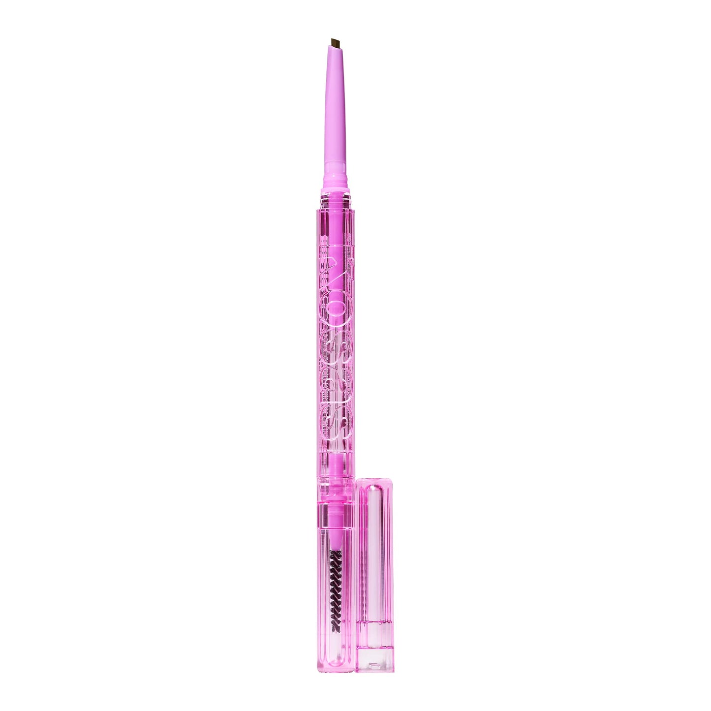Kosas Brow Pop - Longwear Eyebrow Makeup, Dual-Sided Defining Pencil with Castor Oil for Soft, Natural Look of Real Hair - Dark Brown