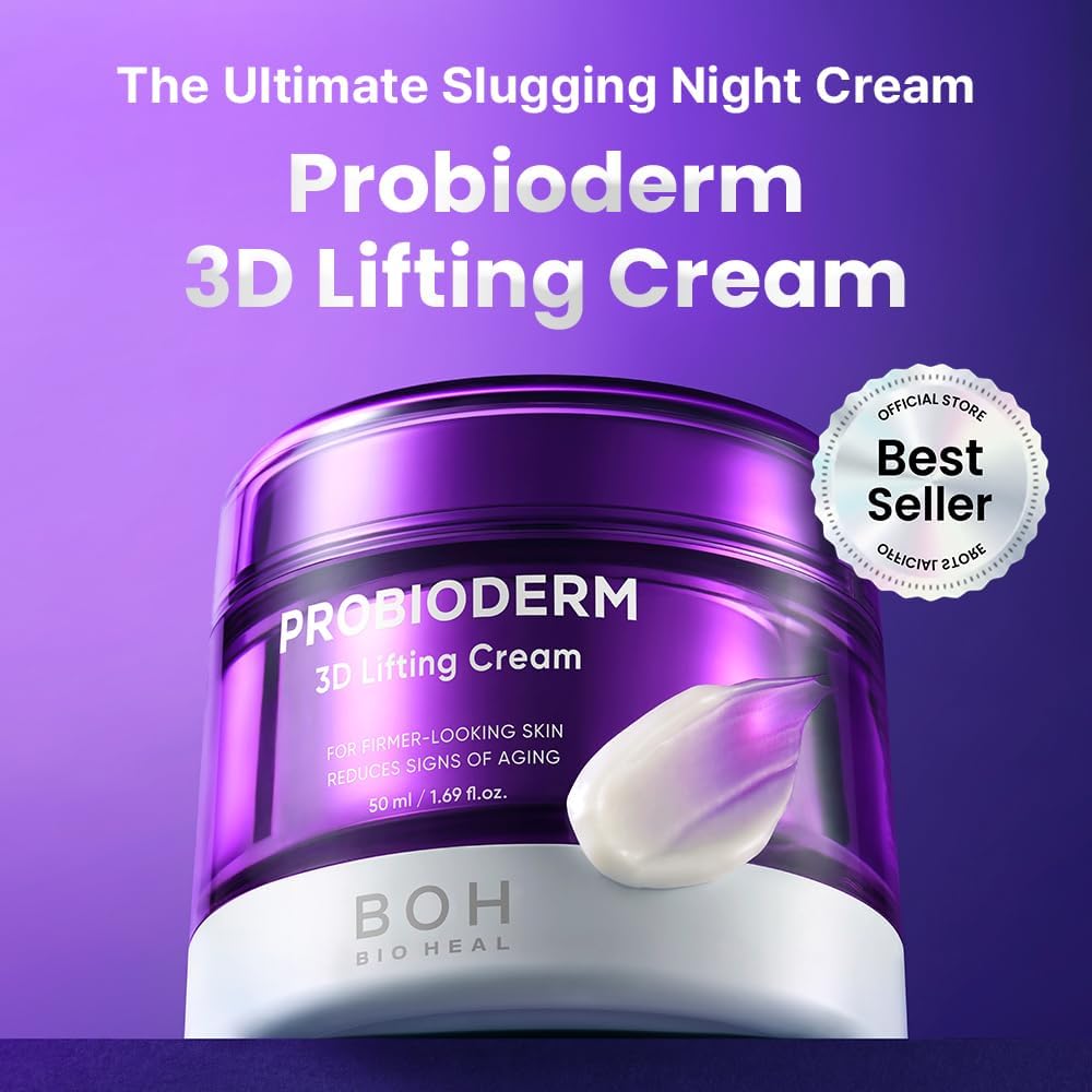 BIOHEAL BOH Probioderm 3D Lifting Cream 1.7 fl oz - Cardi B's Advanced Korean Facial Night Cream with 17-Peptide Complex & Probioderm for Face Beauty and Personal Care BIOHEAL BOH