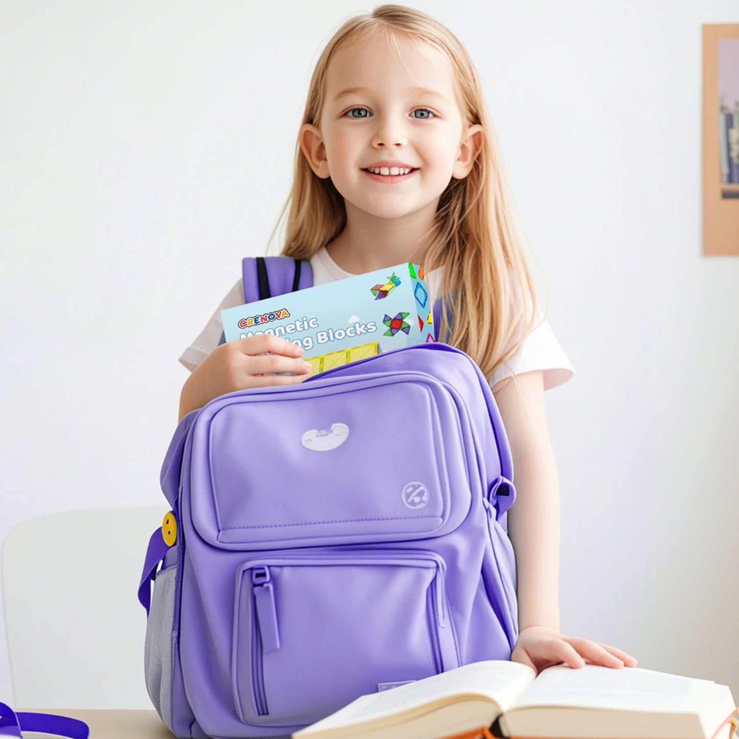 Mini Magnetic Tiles – Travel Building Blocks for Kids Ages 3+, Educational Montessori Sensory Toys for Preschool Learning & Birthday Gifts