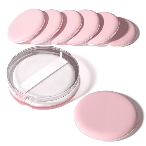 MOHOPE 8Pcs Air Cushion Makeup Sponges for Foundation with Portable Box | Latex-Free Blending Sponge for Liquid, Cream, Foundation and Powder | Round