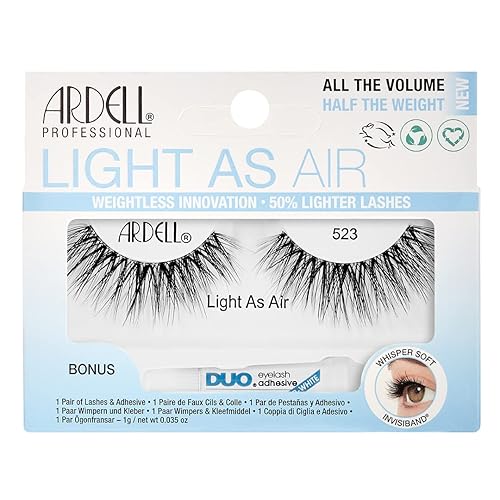 ARDELL Light As Air 523, plus a Bonus DUO Adhesive, 1g Clear