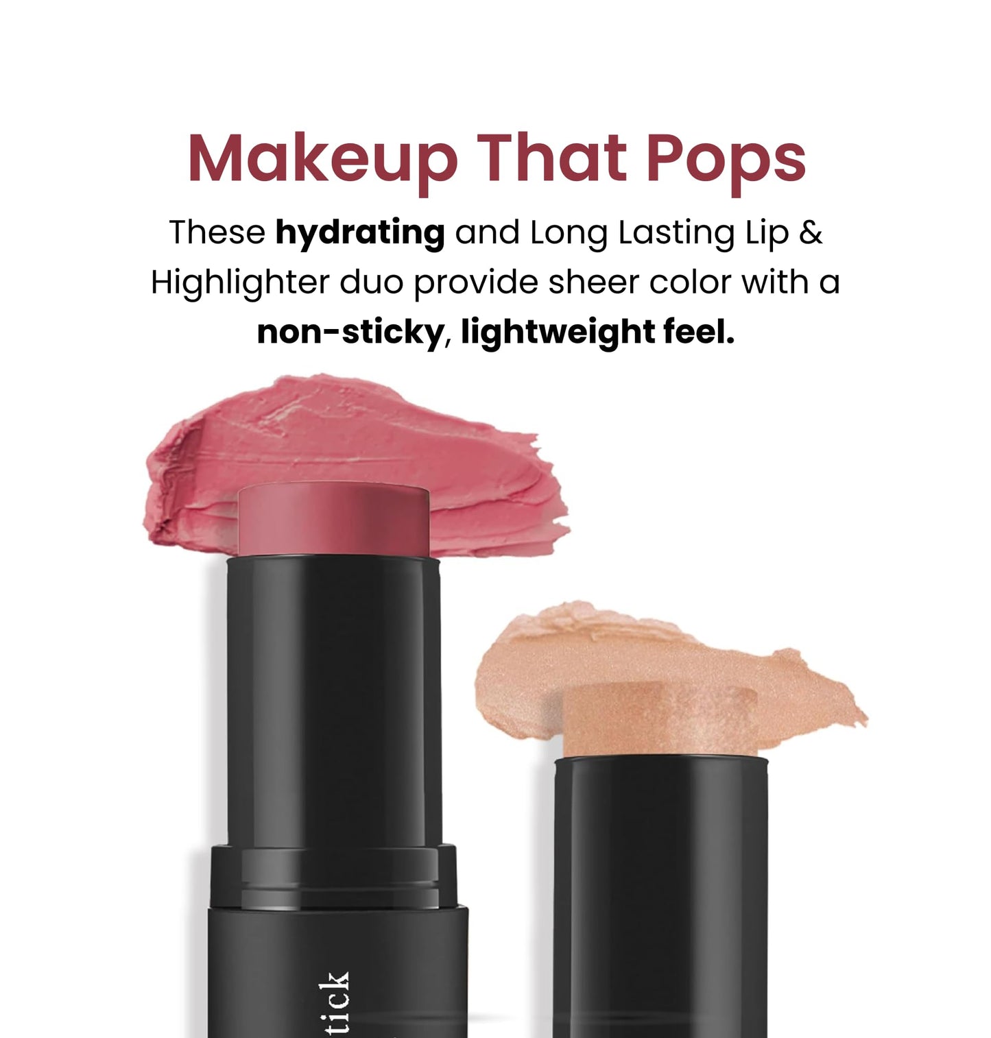 bdb Makeup Lip & Highlighter, Creamy Blush, Hydrating & Long-Lasting