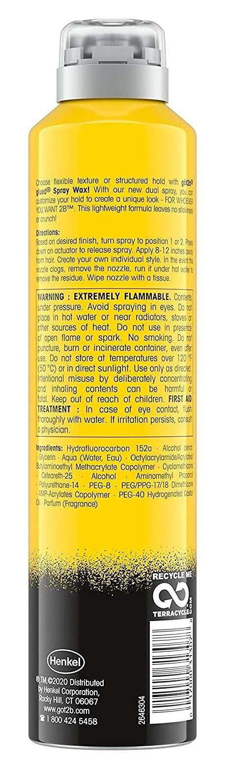 Got 2B Glued Spray Wax 2-In-1 8 Ounce (Pack of 2)