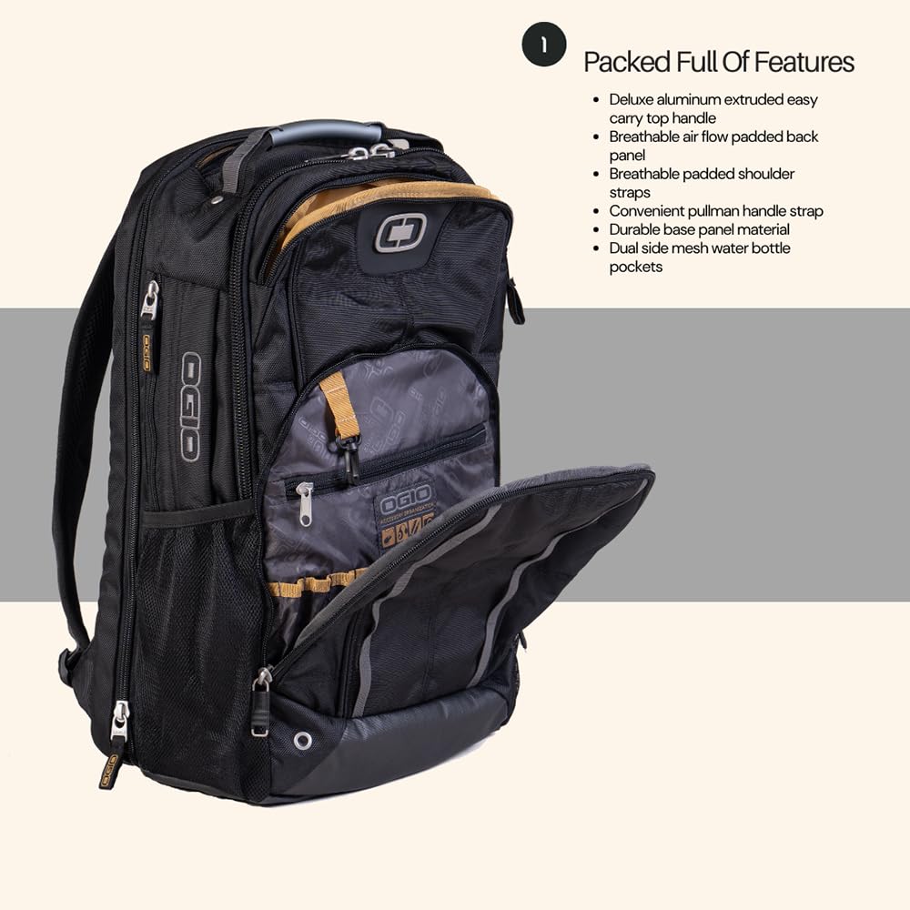 OGIO Axle 17'' Laptop Backpack, Black