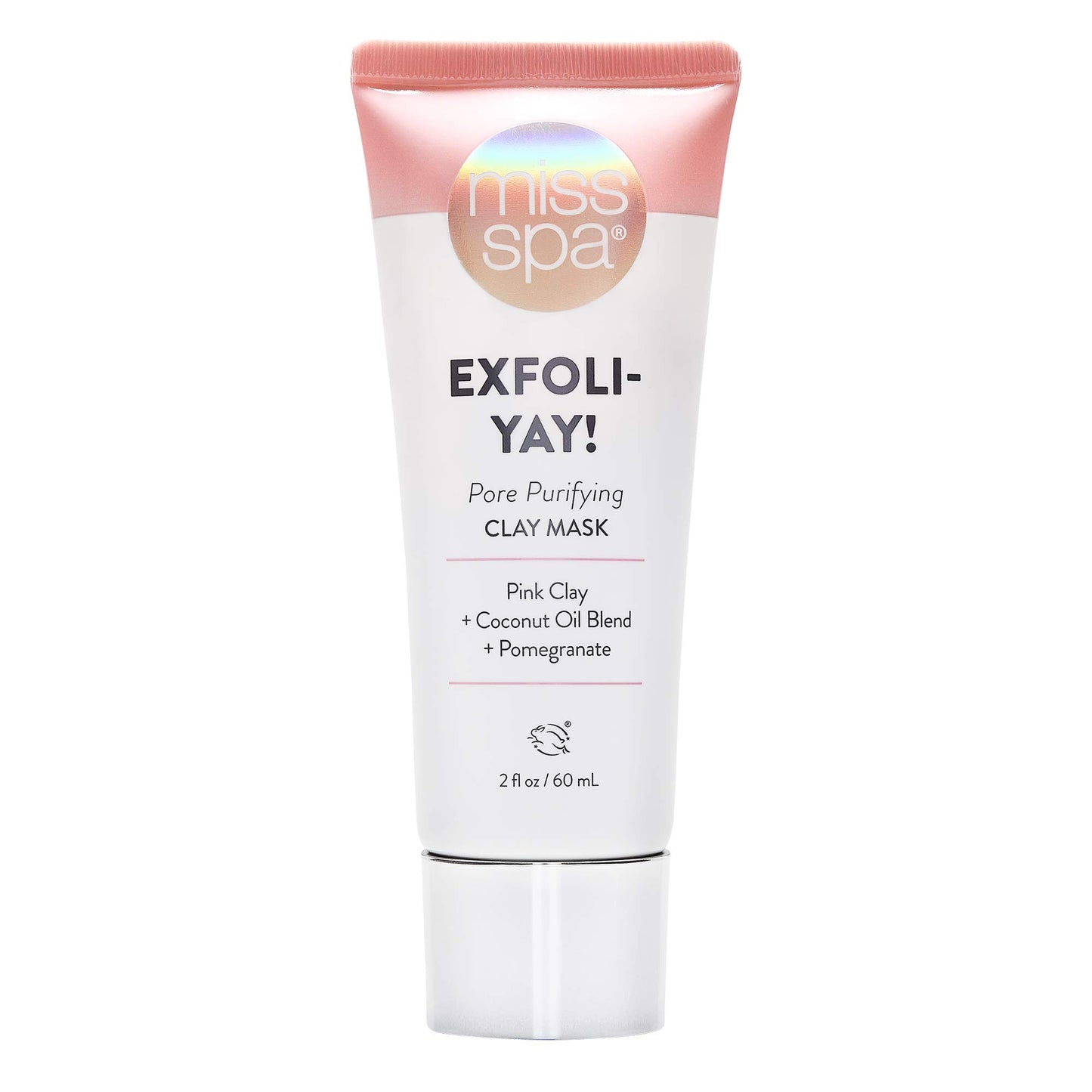 MISS SPA Clay Face Mask for Women, Pore Purifying Pink Clay Mask, Pomegranate + Coconut Oil, Exfoliate Draw Dirt from Pores, Anti-Aging Cream Mask