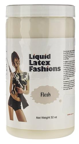 Flesh 32 Fl Oz - Liquid Latex Face and Body Paint, Ammonia Free No Odor, Arts and Crafts Paint for Halloween Zombie Cosplay