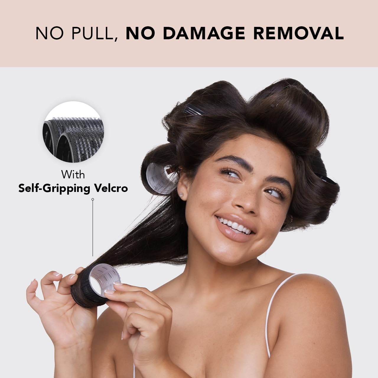 Kitsch Ceramic Thermal Hair Rollers – Self Grip Curlers for Volume & Blowout Look – 8pcs, Easy to Use, Black