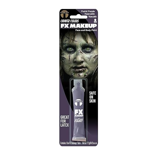 Tinsley Transfers FX Makeup - Face and Body Paint - Water-Based Cream - 7g / 0.24 oz Tube (Putrid Purple)