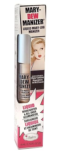 theBalm Mary-Dew Manizer Liquid Highlighter, All-Over Illuminator, Easily Blendable