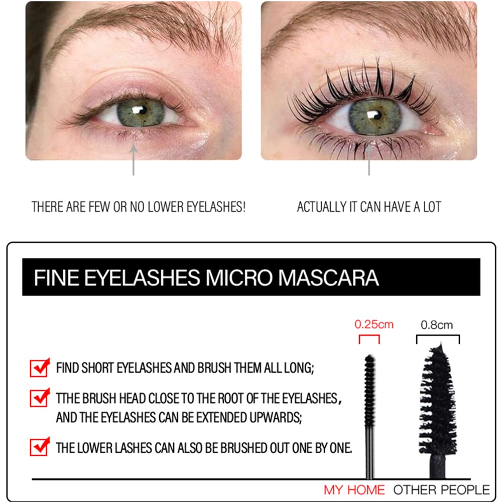 Honey Whisper 4D Mascara for Fine Short Eyelash, Waterproof Extra Long Lash Eyelashes,Voluminous Eyelashes, Long Lasting, Smudge-proof?Black (0.1 fl.